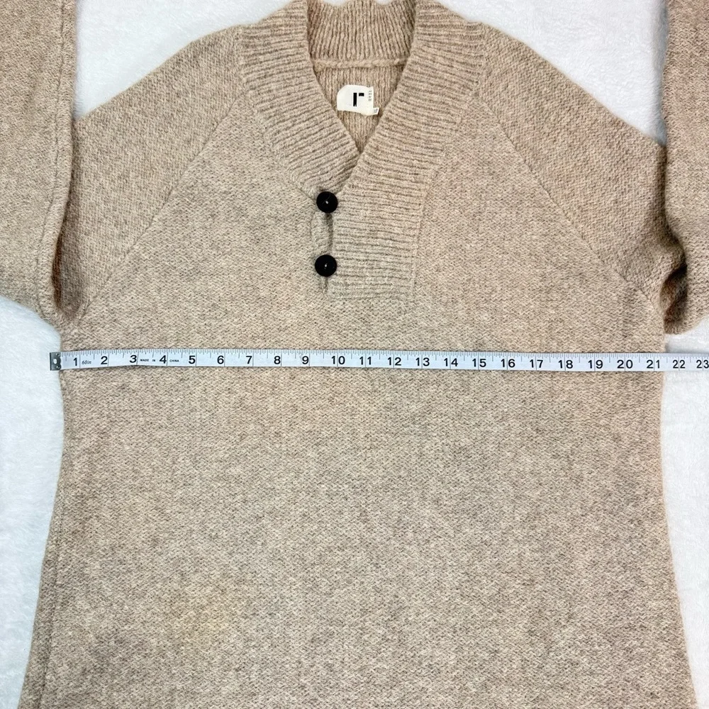 Rogan NYC Alpaca Blend Shawl Collar Sweater Mens XL Made In Peru Huckberry Beige